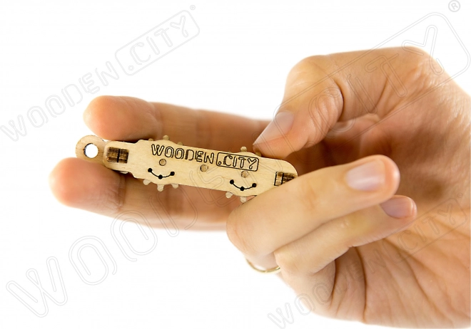 Dřevěné 3D puzzle mini sada sportovní auta