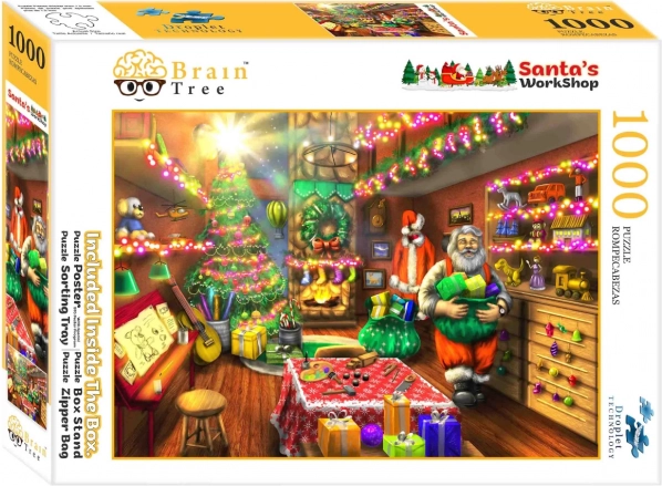 Vánoční puzzle Santova dílna - 1000 dílků