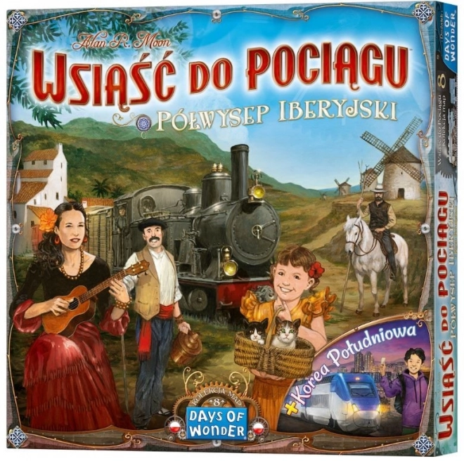Hra Boarding the Train: a Jižní Koreu: Kolekce map 8 - Pyrenejský poloostrov a Jižní Korea