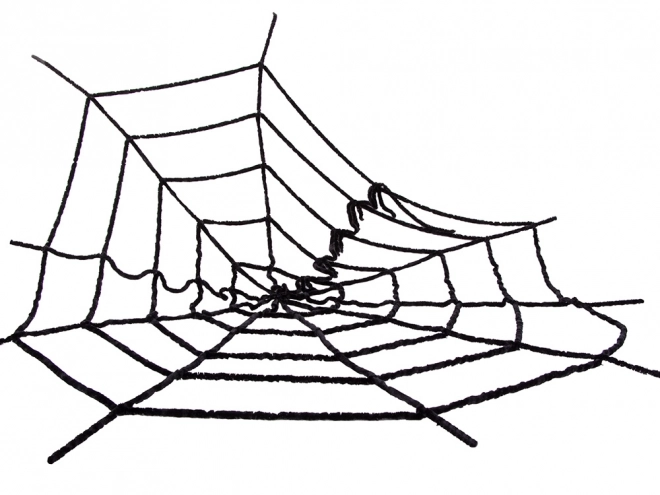 Umělá černá pavučina na Halloween