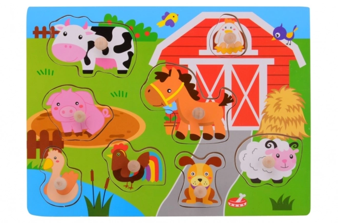 Dřevěné puzzle s úchytem malé