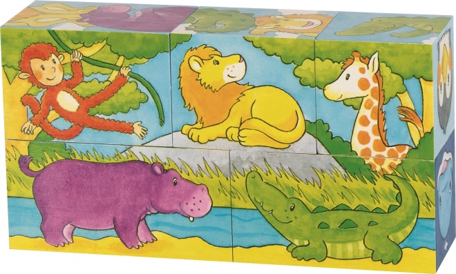 Dřevěné kostky Safari a Arktida, 5 kostek