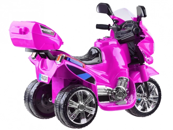 Dětský sportovní motocykl s barevným LED osvětlením – Růžová