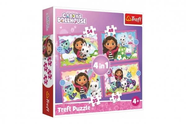 Puzzle 4v1 kocourkův domek Gabi 4+
