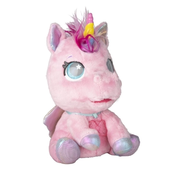 Interaktivní jednorožec Club Petz My Baby Unicorn růžový – Modrý