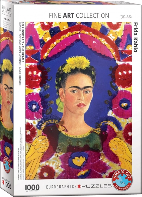 EUROGRAPHICS Puzzle Portrét Frídy Kahlo v rámu 1000 dílků