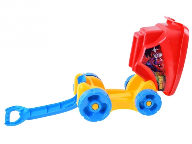 Dětský pískoviště set s vozíkem a Spiderman doplňky