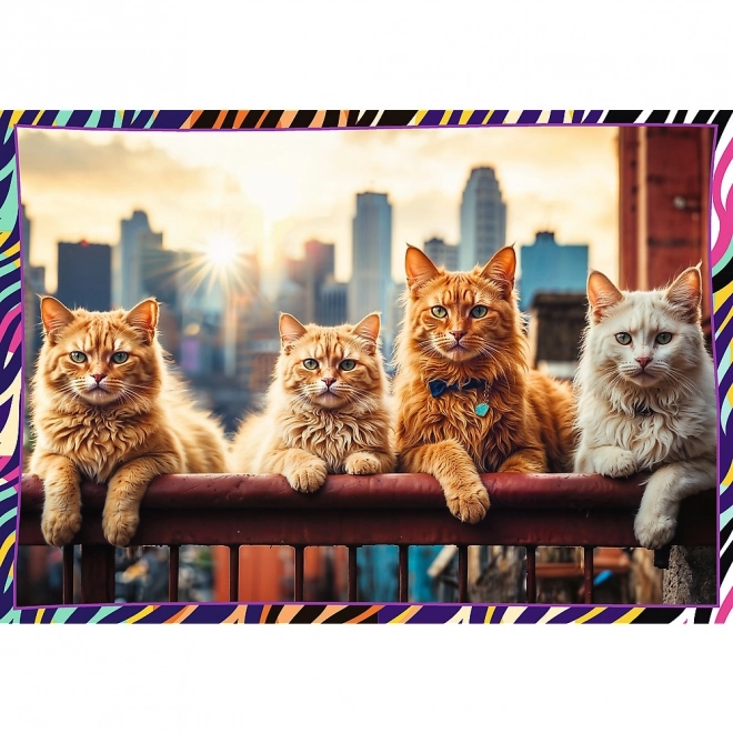 Puzzle 4x250 prvků Zábavná zvířata