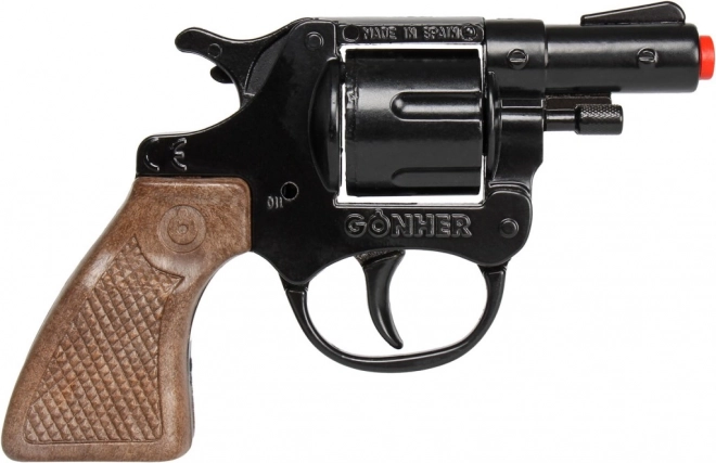 Policejní revolver kovový černý 8 ran