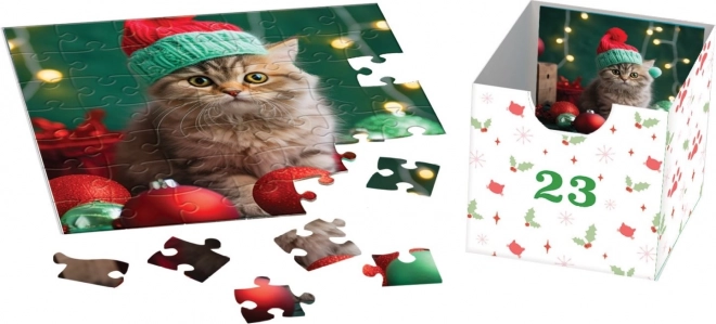 Adventní kalendář puzzle Vánoční vousky