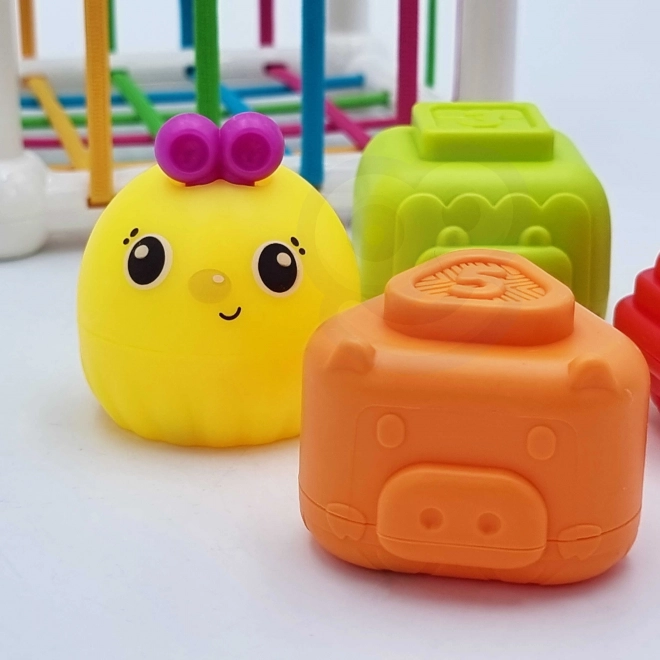 Elastická senzorická kostka WOOPIE pro děti se zvířátky