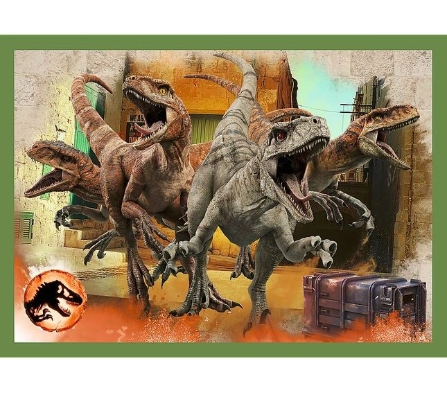 Puzzle 4v1 nebezpeční dinosauři Jurassic World