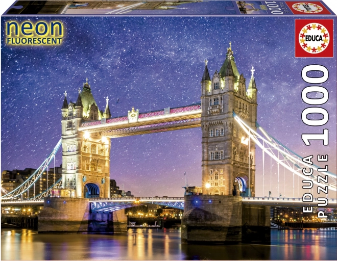 Svítící puzzle Tower Bridge v Londýně 1000 dílků