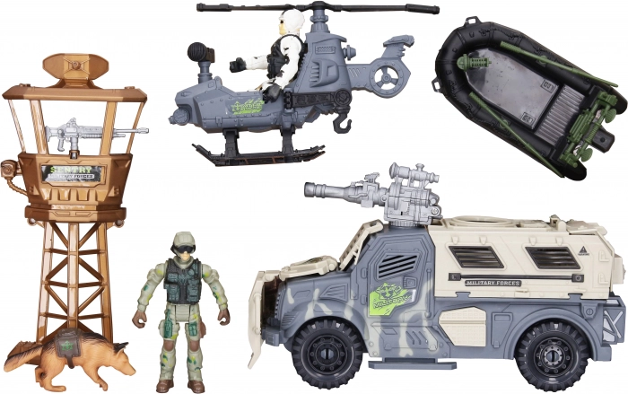 vojenský set s figurkami a světelnými a zvukovými efekty 25 cm