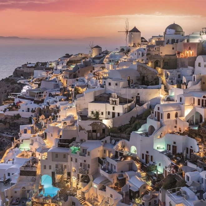 Puzzle Odstíny Santorini 1000 dílků