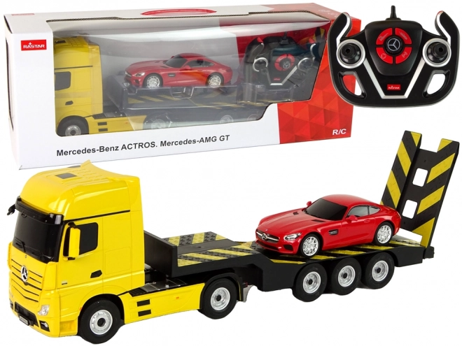 Mercedes-Benz R/C Caravan 1:26 žlutý červený