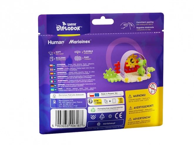 Mini vaflové cihličky - Diplodok sáček a fáze 25 kusů