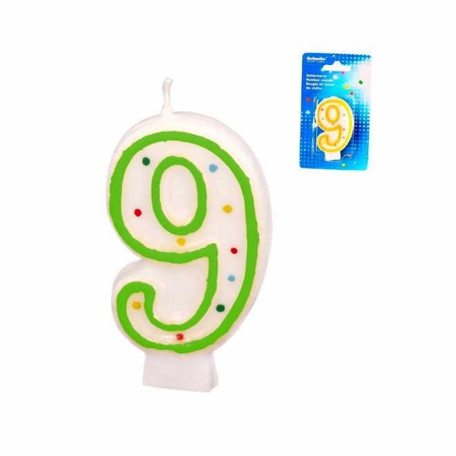 Dortová svíčka číslice 9