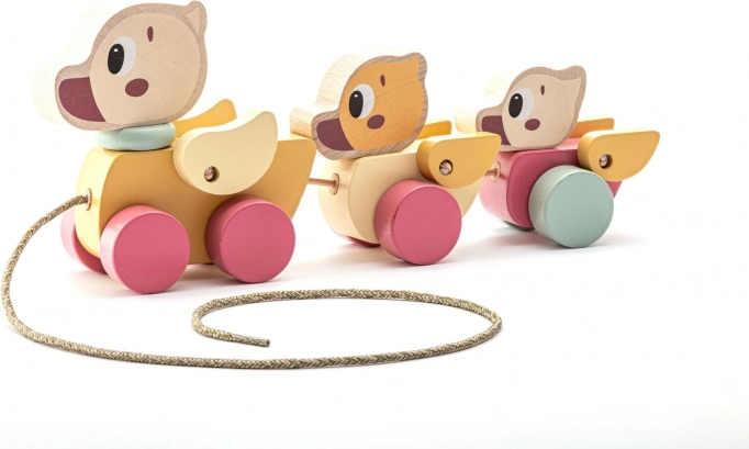 Cubika pastelový tahací pes na provázku