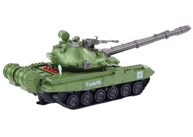 Zelený tank DIY pro děti s rozebíratelnými díly a zvuky
