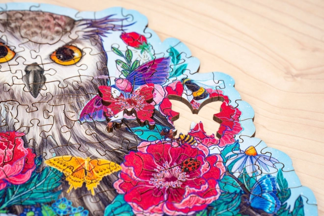 Dřevěné puzzle Tajemná sova 150 dílků