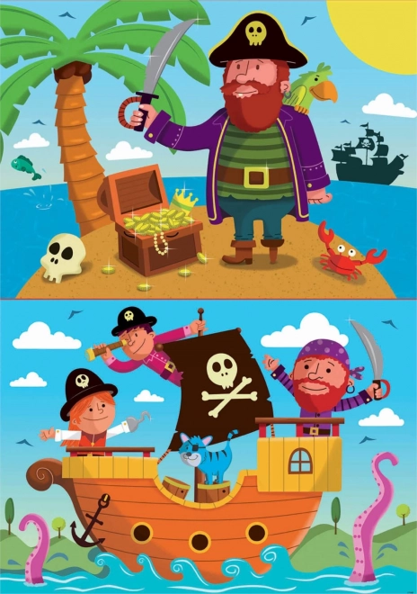 EDUCA Puzzle Piráti 2x20 dílků