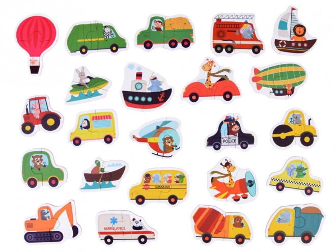 Puzzle s vozidly pro děti od 3 let