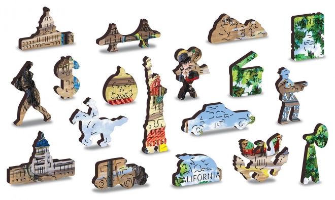 Dřevěné puzzle viktoriánská ulice 2v1