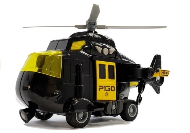 Záchranná helikoptéra na baterie s světly a zvuky