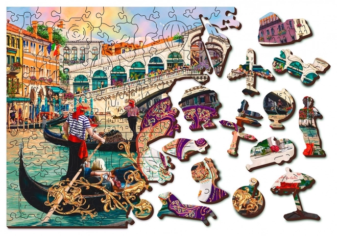 Dřevěné puzzle Benátský karneval