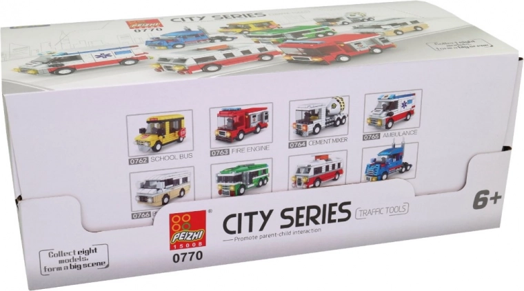 8 modelů městských vozidel v jednom balení