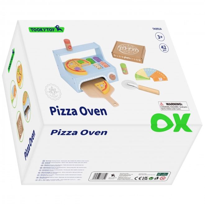 Tooky Toy dřevěný pizza set s doplňky