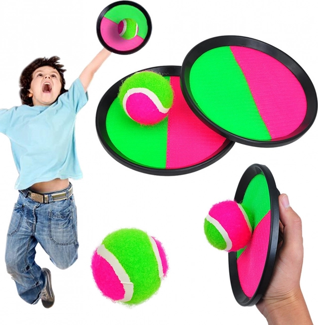 Venkovní hra - Catch ball s míčkem na suchý zip