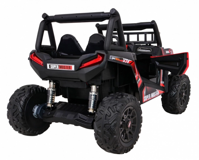 Buggy UTV Off-roader pro děti Červená + dálkové ovládání + nosič zavazadel + pomalý start + EVA + MP3 LED
