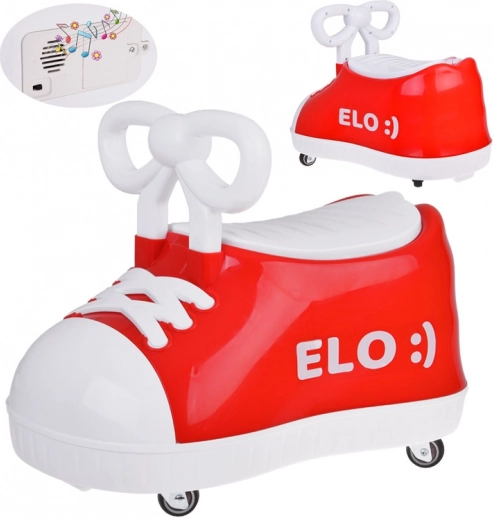 Červený jezdící trampek Elo