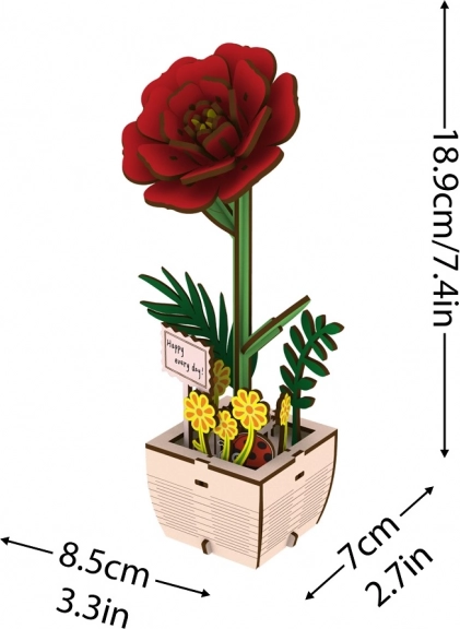 Dřevěná skládačka Kamélie
