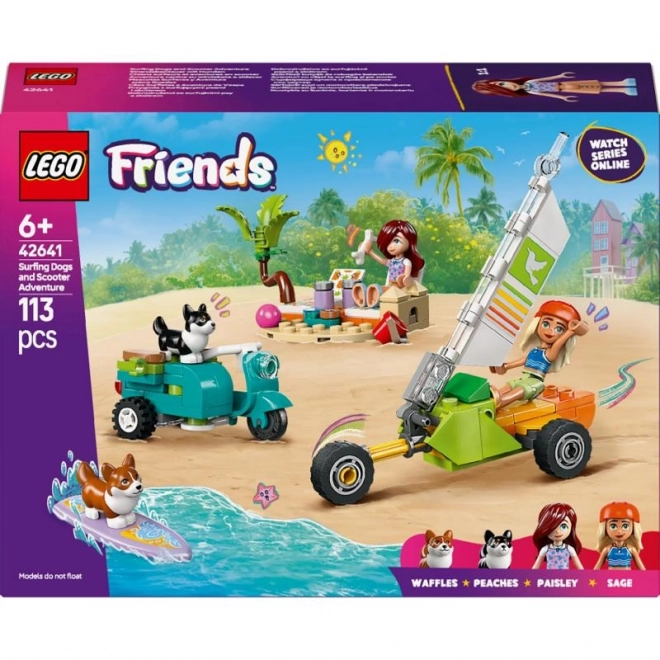 Lego Friends dobrodružství se surfujícími psy a skútrem