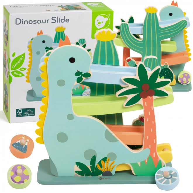 Klasická dřevěná dinosauří dráha