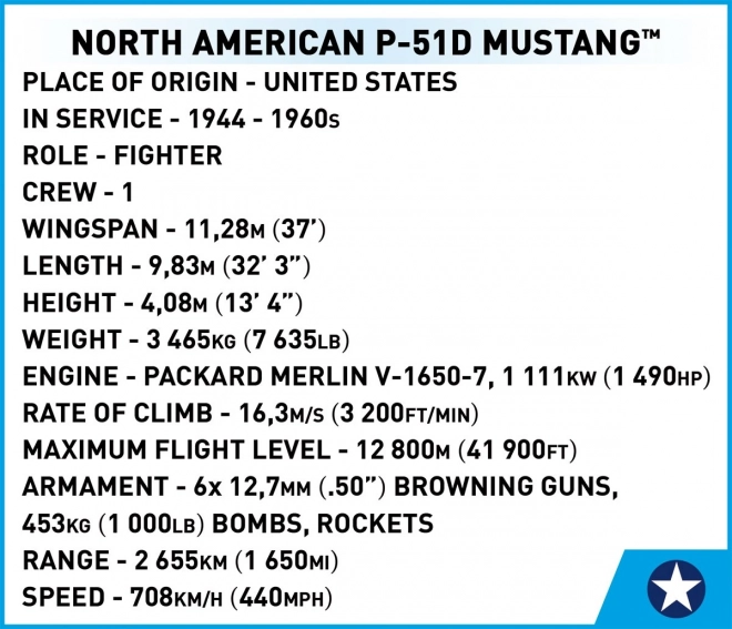 Stavebnice letadla P-51D Mustang COBI