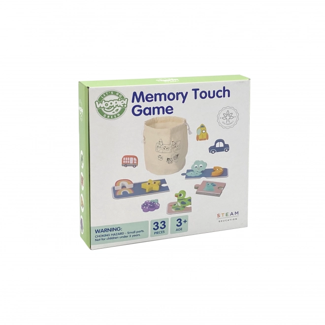 Woopie Green Dřevěné Pexeso - Dotykové Puzzle