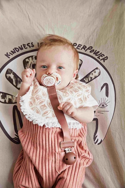 Elodie Details - Dudlík 0 m+ - Plovoucí květiny – Sweet Date || Béžová/šedá