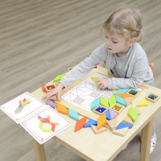 Mozaiková skládačka na učení barev a tvarů Tangram Montessori