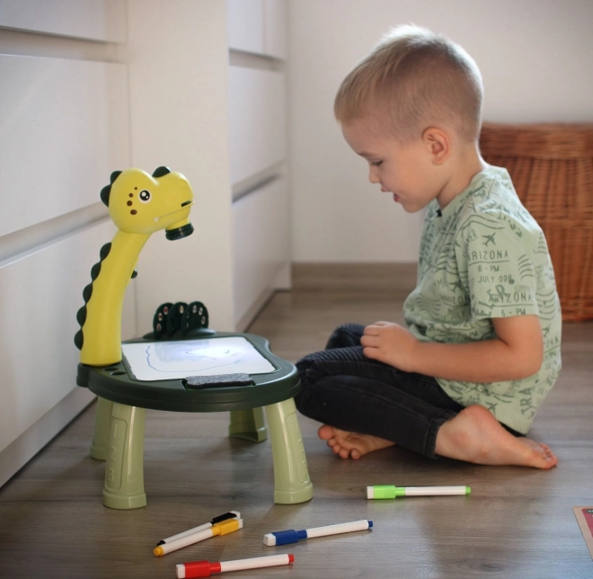 Dětská kreslicí tabule s projektorem Dinozaur