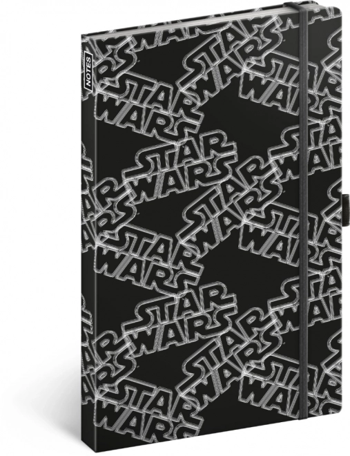Poznámkový blok Star Wars černý linkovaný 13 x 21 cm