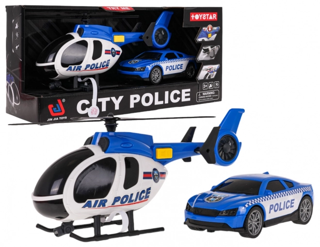 Sada vrtulník + policejní auto