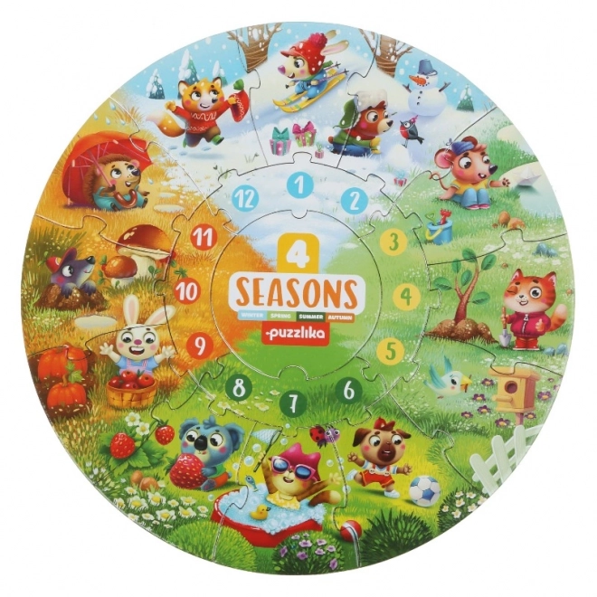 Puzzlika Čtyři roční doby dětské naučné puzzle