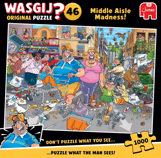 Jumbo Puzzle Wasgij: Šílenství střední uličky 1000 dílků