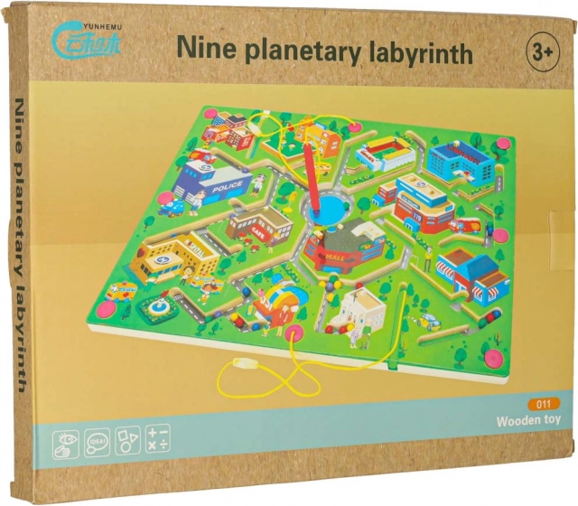 Magnetická labyrintová hra dřevěná Farma pro 2 hráče
