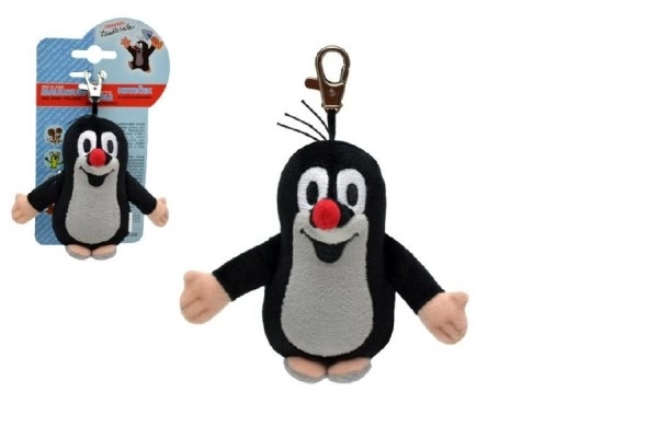 Krtek plyšový přívěsek s karabinou 10 cm