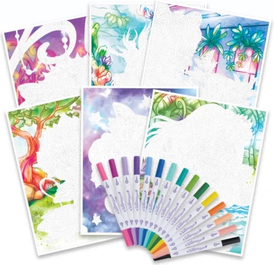 15 oboustranných fixů s bohatou paletou barev